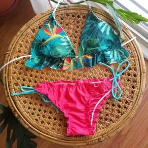 3/25$ Tropical Bikini Cheeky Ruched Paradise